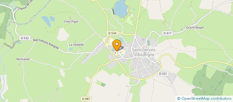 localisation de l'entreprise MADAME MICHELLE POUGHON  SAINT-GERVAIS-D'AUVERGNE