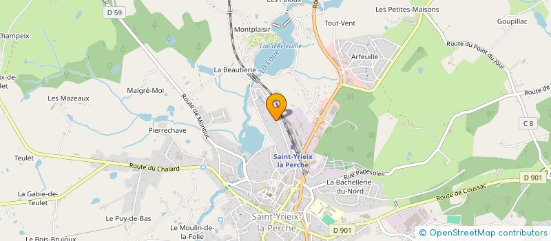 localisation de l'entreprise MADAME MICHELLE POULIER à SAINT-YRIEIX-LA-PERCHE