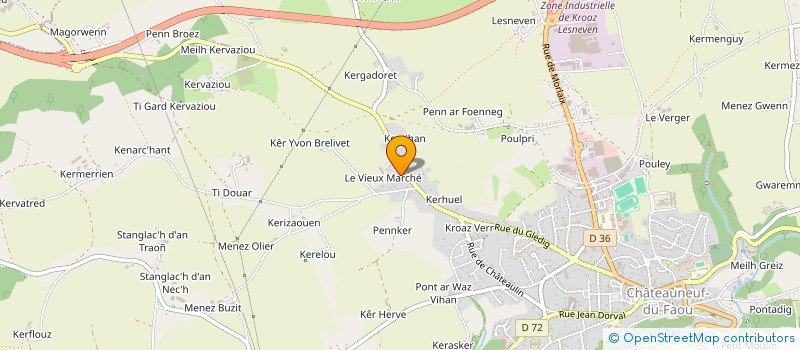 localisation de l'entreprise MADAME MICHELLE RIVOAL à CHATEAUNEUF-DU-FAOU