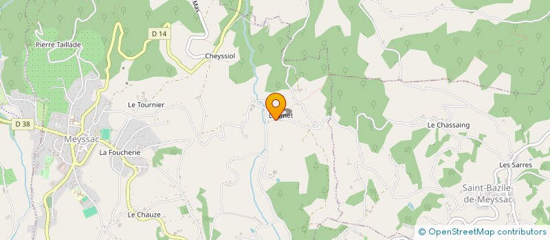 localisation de l'entreprise MADAME MICHELLE ROBERT  MEYSSAC