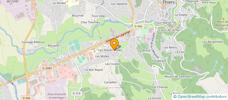localisation de l'entreprise MADAME MICHELLE SERROR à THIERS