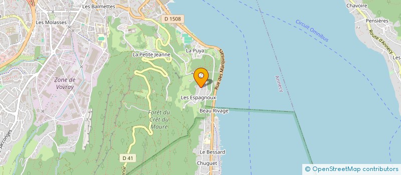 localisation de l'entreprise MADAME MICHELLE THOMAS à ANNECY