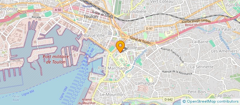 localisation de l'entreprise MADAME MILA BORDET à TOULON