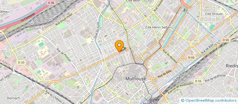 localisation de l'entreprise MADAME MILDRED FREY à MULHOUSE