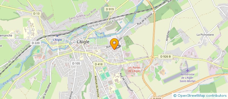 localisation de l'entreprise MADAME MILENA HUBERT à L'AIGLE