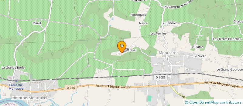 localisation de l'entreprise MADAME MILENE BIZAC  MONTCARET