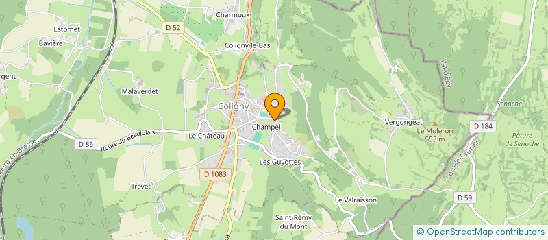 localisation de l'entreprise MADAME MILENE DEVOUCOUX  COLIGNY