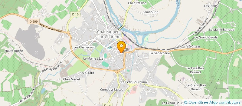 localisation de l'entreprise MADAME MILENE METIER à CHATEAUNEUF-SUR-CHARENTE