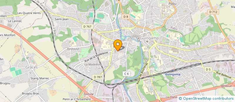 localisation de l'entreprise MADAME MILOUDA EL AMRANI  GUINGAMP