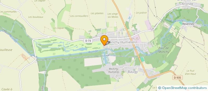 localisation de l'entreprise MADAME MILY CYPRIEN  MONCHY-HUMIERES