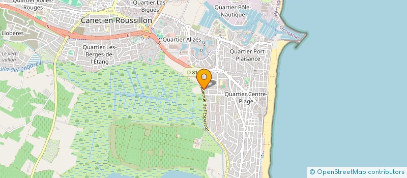 localisation de l'entreprise MADAME MIMOUNA EL GHERBI  CANET-EN-ROUSSILLON