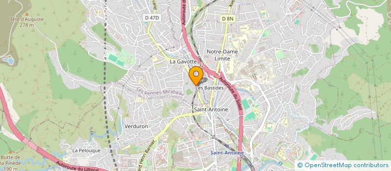 localisation de l'entreprise MADAME MIRABELLE TOURNOUD à LES PENNES-MIRABEAU