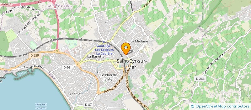 localisation de l'entreprise MADAME MIREILLE ARNAUD à SAINT-CYR-SUR-MER