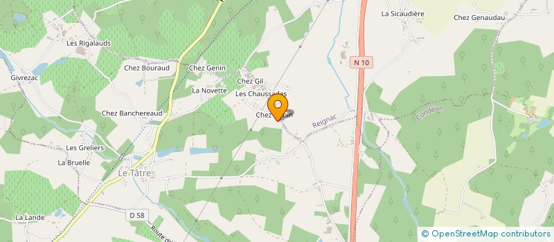 localisation de l'entreprise MADAME MIREILLE AUBINEAU à CHANTILLAC