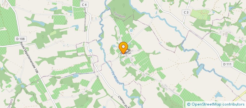 localisation de l'entreprise MADAME MIREILLE BARREYAT  BOUZON-GELLENAVE