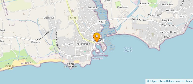 localisation de l'entreprise MADAME MIREILLE BECHENNEC  PLOBANNALEC-LESCONIL