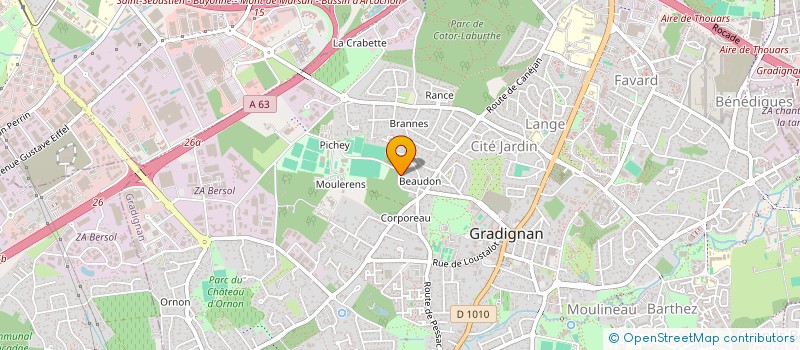 localisation de l'entreprise MADAME MIREILLE BERNEDE  GRADIGNAN