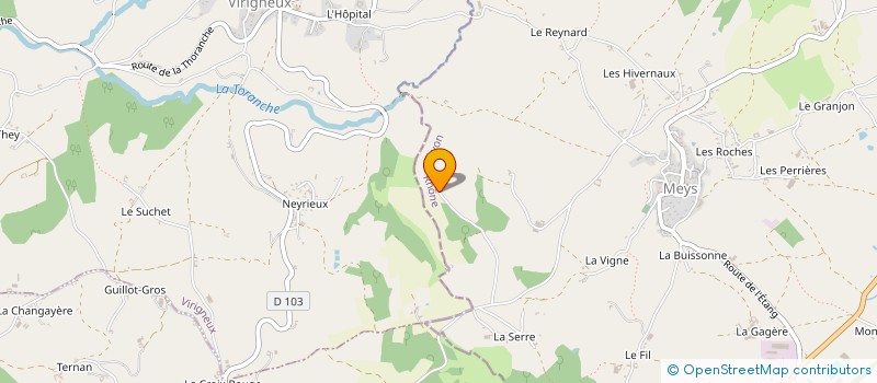 localisation de l'entreprise MADAME MIREILLE BERTHET  HAUTE-RIVOIRE