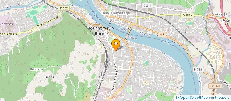 localisation de l'entreprise MADAME MIREILLE BONNET à TOURNON-SUR-RHONE