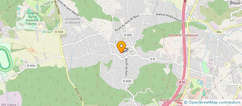 localisation de l'entreprise MADAME MIREILLE BOR  CABRIES