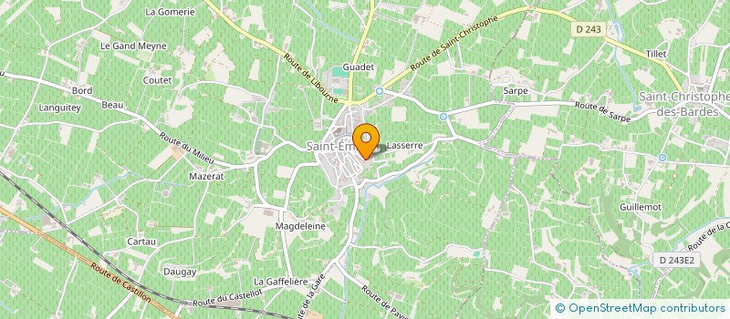 localisation de l'entreprise MADAME MIREILLE CASTAING  SAINT-EMILION