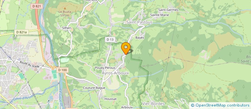 localisation de l'entreprise MADAME MIREILLE CAUSSY  AYROS-ARBOUIX