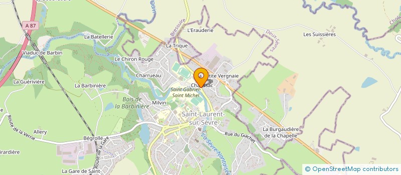 localisation de l'entreprise MADAME MIREILLE CHARTRON à SAINT-LAURENT-SUR-SEVRE