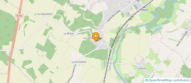 localisation de l'entreprise MADAME MIREILLE CORDIER à ITEUIL