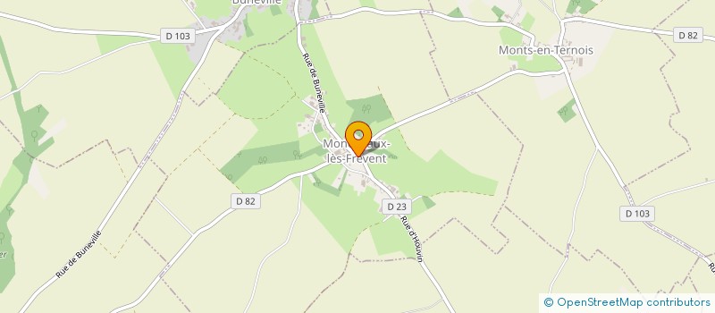 localisation de l'entreprise MADAME MIREILLE COUSIN  MONCHEAUX-LES-FREVENT