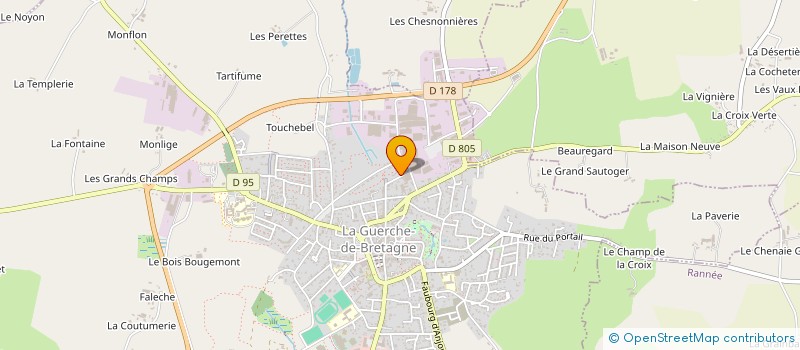 localisation de l'entreprise MADAME MIREILLE DELONGLE  LA GUERCHE-DE-BRETAGNE