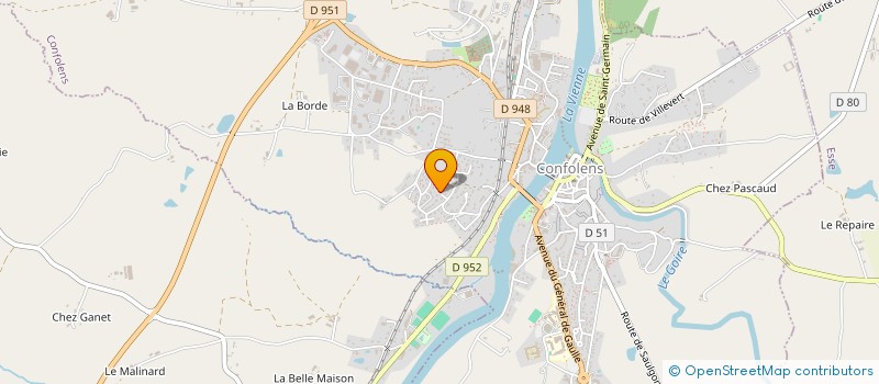 localisation de l'entreprise MADAME MIREILLE DESGRANGES à CONFOLENS