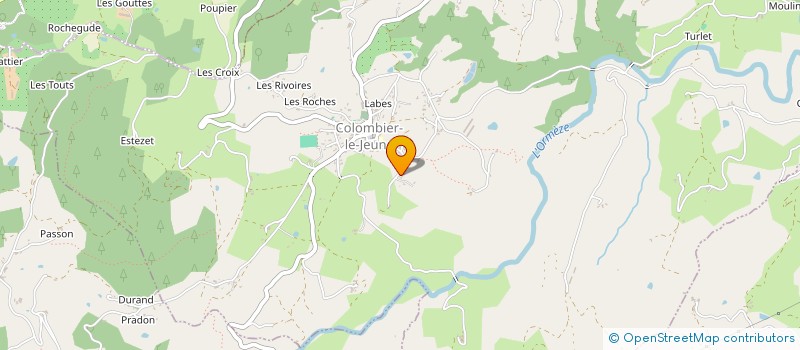 localisation de l'entreprise MADAME MIREILLE DEYGAS  COLOMBIER-LE-JEUNE