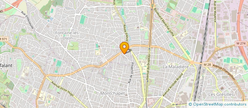 localisation de l'entreprise MADAME MIREILLE DUFOUR  FONTAINE-LES-DIJON
