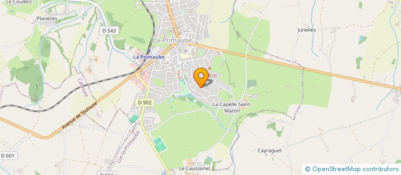 localisation de l'entreprise MADAME MIREILLE FABRE  LUC-LA-PRIMAUBE