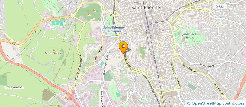 localisation de l'entreprise MADAME MIREILLE FAYE  SAINT-ETIENNE