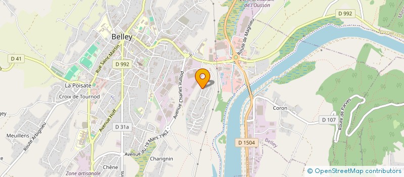 localisation de l'entreprise MADAME MIREILLE FONTAINE  BELLEY