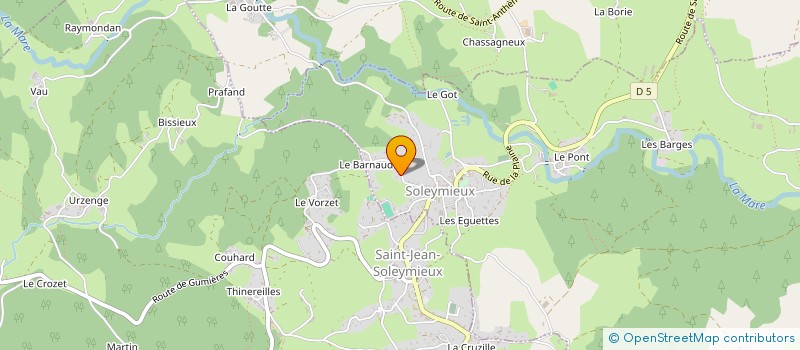 localisation de l'entreprise MADAME MIREILLE FRIDIERE  SOLEYMIEUX