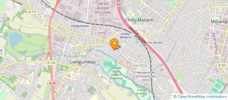 localisation de l'entreprise MADAME MIREILLE GUERIN à LONGJUMEAU