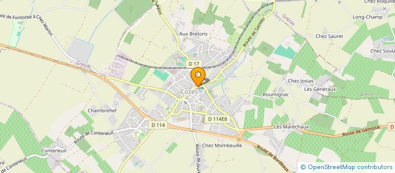 localisation de l'entreprise MADAME MIREILLE GUILLAUD à COZES