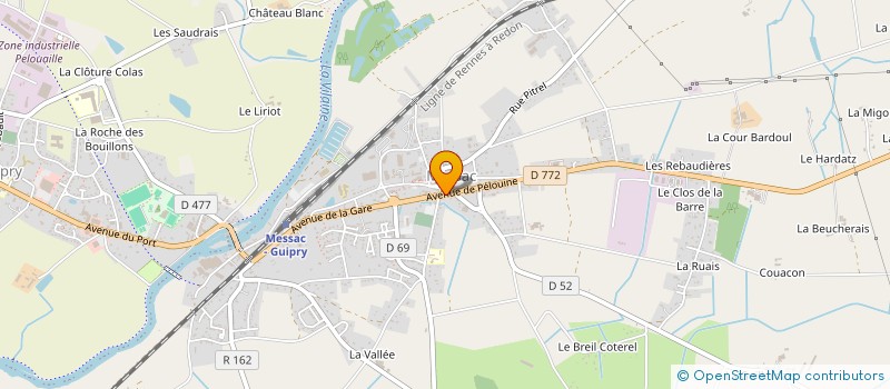 localisation de l'entreprise MADAME MIREILLE HARDY  GUIPRY-MESSAC