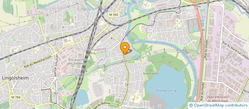 localisation de l'entreprise MADAME MIREILLE HUTTEL  STRASBOURG