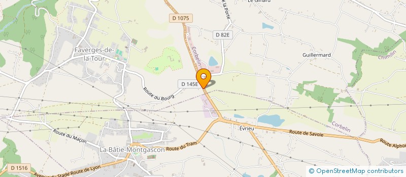 localisation de l'entreprise MADAME MIREILLE JACQUET  FAVERGES-DE-LA-TOUR