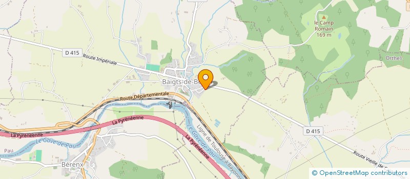 localisation de l'entreprise MADAME MIREILLE LANNES-LACROUTS  BAIGTS-DE-BEARN