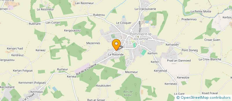 localisation de l'entreprise MADAME MIREILLE LE COUSTUMER  POMMERIT-LE-VICOMTE