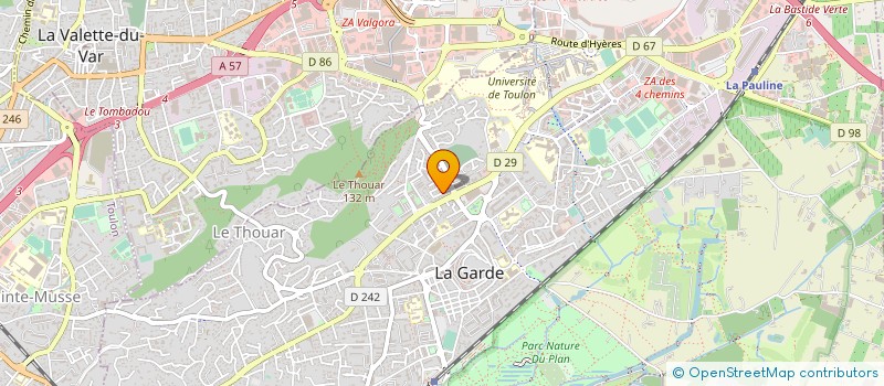 localisation de l'entreprise MADAME MIREILLE MARZOCCHI à LA GARDE