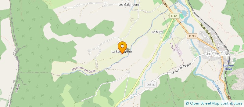 localisation de l'entreprise MADAME MIREILLE MEYZENC  MONTLAUR-EN-DIOIS