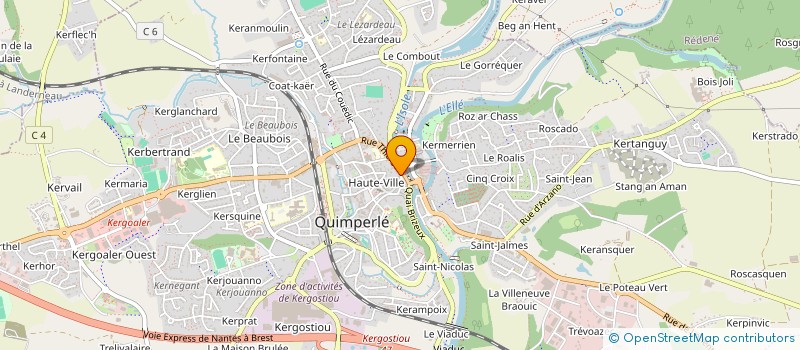 localisation de l'entreprise MADAME MIREILLE MOALLIC à QUIMPERLE