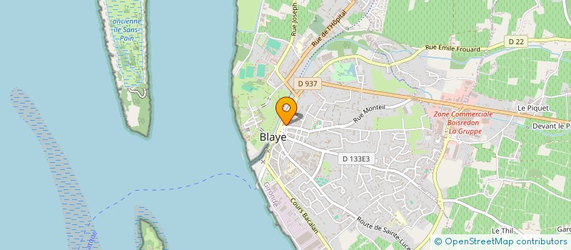 localisation de l'entreprise MADAME MIREILLE MOINET à BLAYE