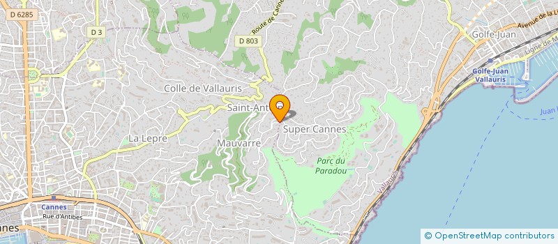 localisation de l'entreprise MADAME MIREILLE MOLINERY  CANNES