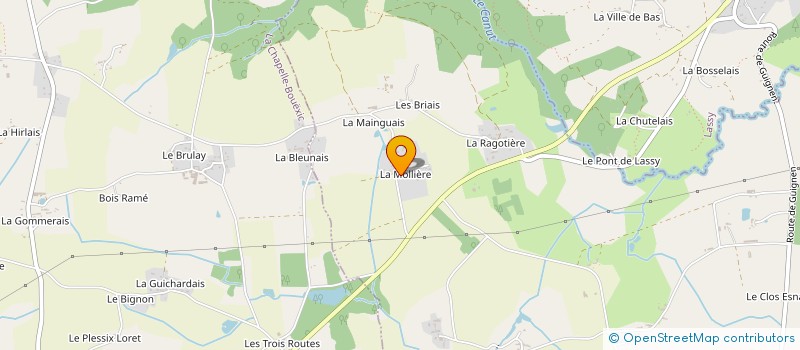 localisation de l'entreprise MADAME MIREILLE MONTERRAIN  GUIGNEN